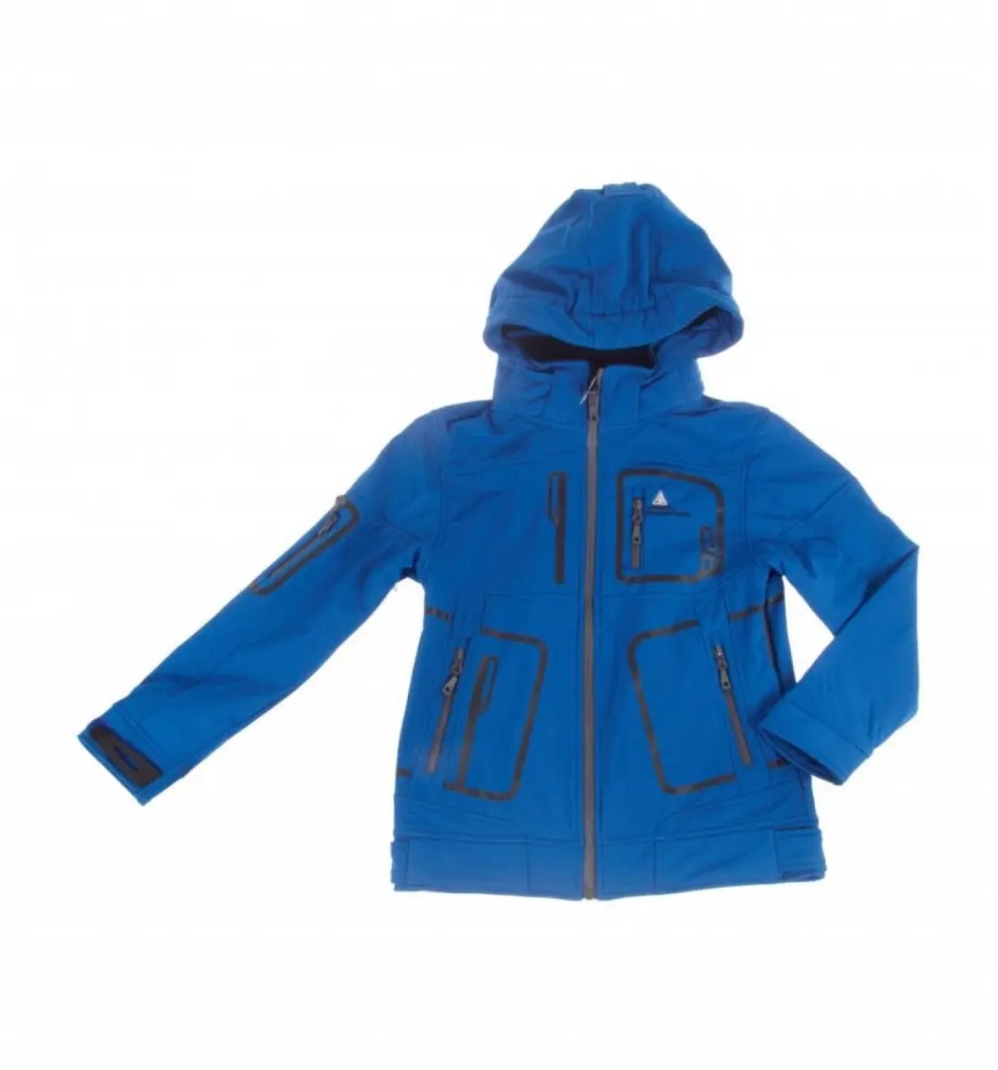 Kinder softshell jas Peak Mountain Ecoftibi Blauw