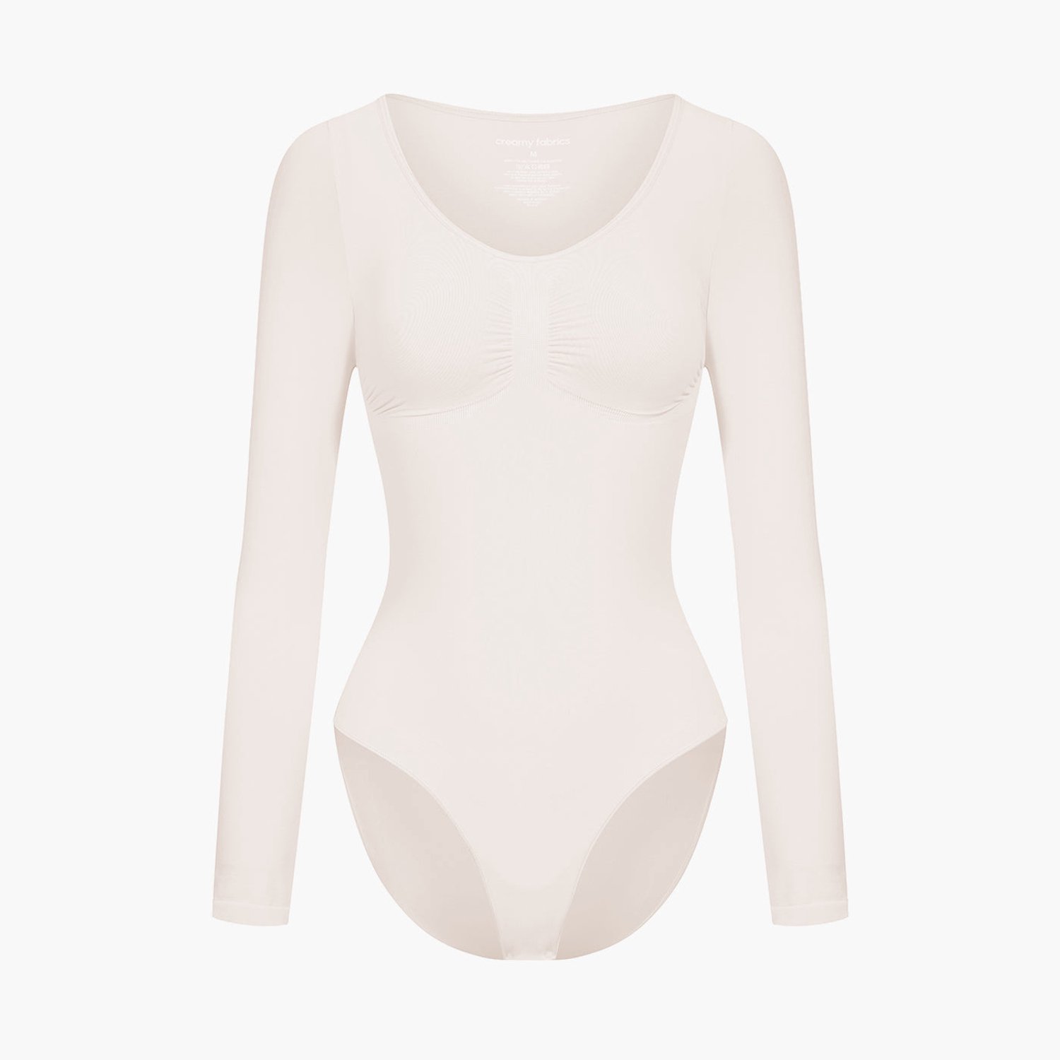 cfab Bodysuit met corrigerende werking, lange mouwen en onderrok - Zandkleur