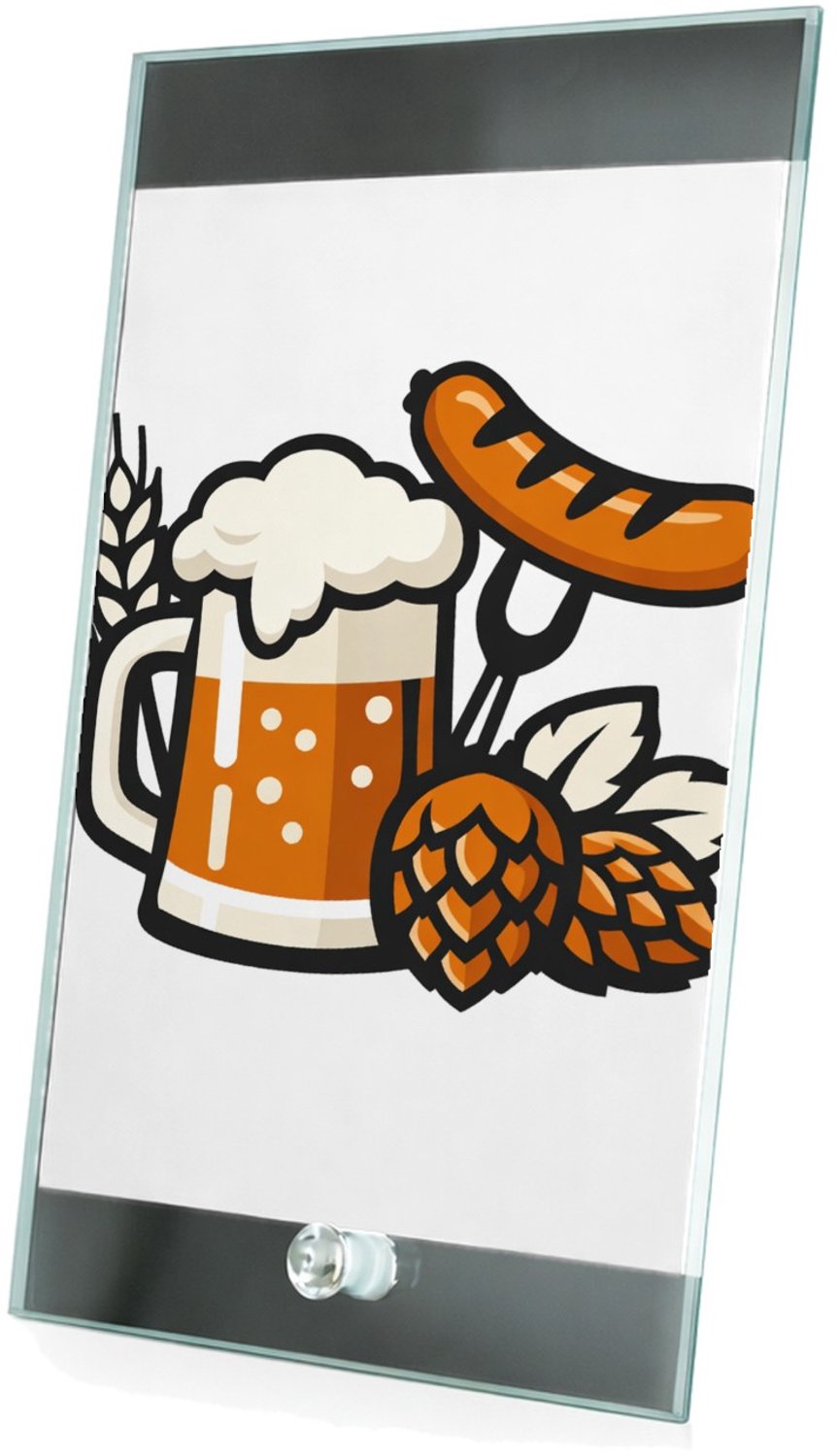 Mr Cadeautjes Glasframe 15 x 23 - design Stoere typografische cadeauprint met een klein symbool dat i | cadeau Wit