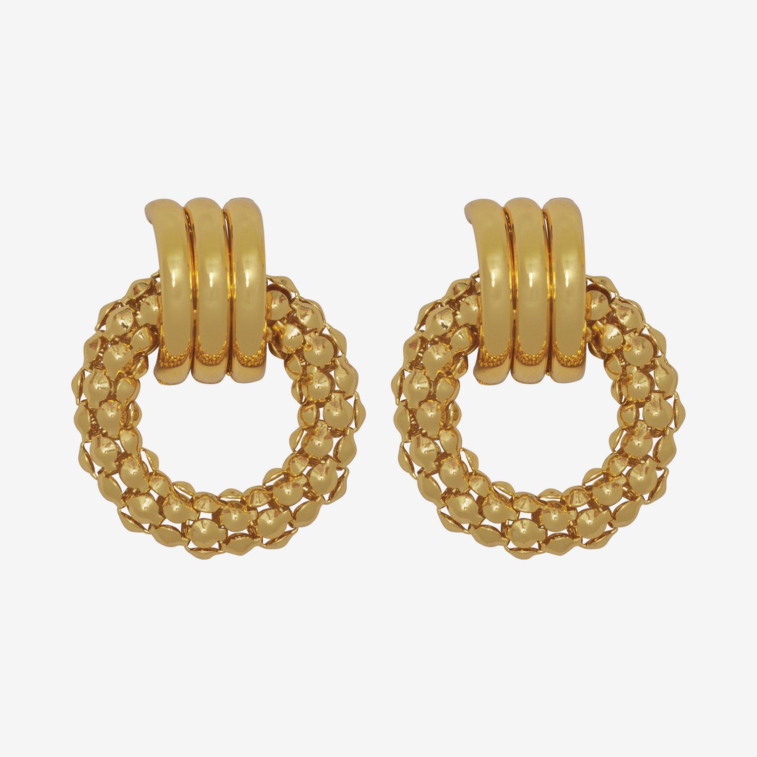 Essenza Mixed Hoop Earrings Gold