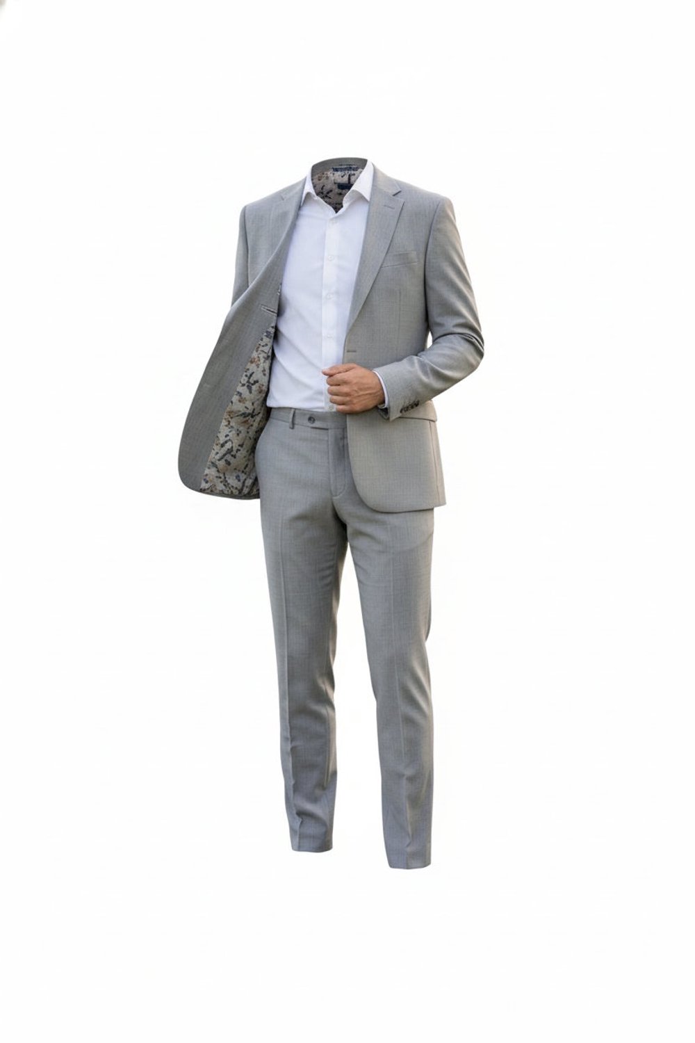 2-delig Pak Streep Light Grey - Mister Steven - De Heerenkamer Utrecht