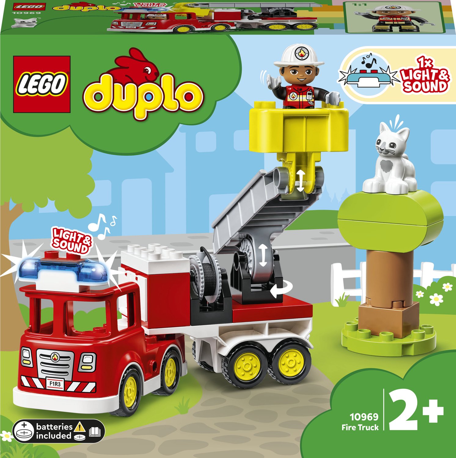 Bol.com LEGO DUPLO Town Brandweerauto, Educatief Peuter Speelgoed met Dieren Figuur 10969 aanbieding