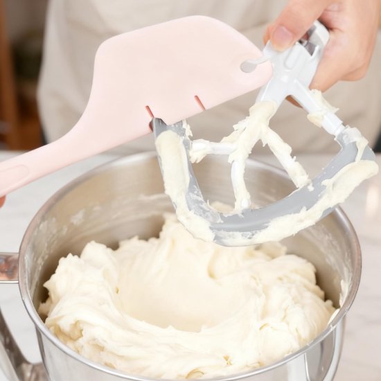 Siliconen Spatelset Handmixer - Mintgroen 12 Zoll - 2 Stuks - Vaatwasmachinebestendig - Ovaal Vorm - Accessoires Voor Keukenmachines — afbeelding 3