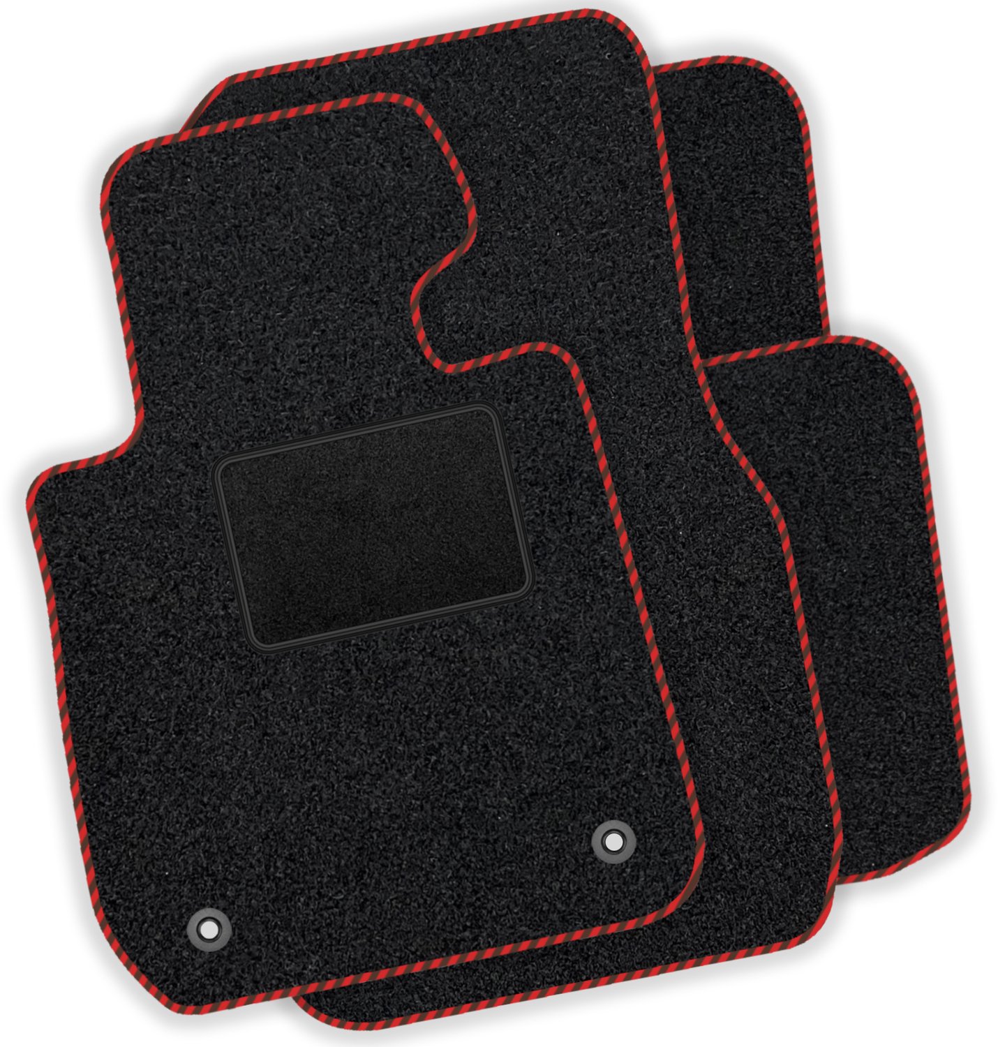 Moltico Carmats - Roestvrijstalen Dywaniki - Welurowe Dywaniki - Alfa Romeo 159 2005-2011 - Czerwona lamówka