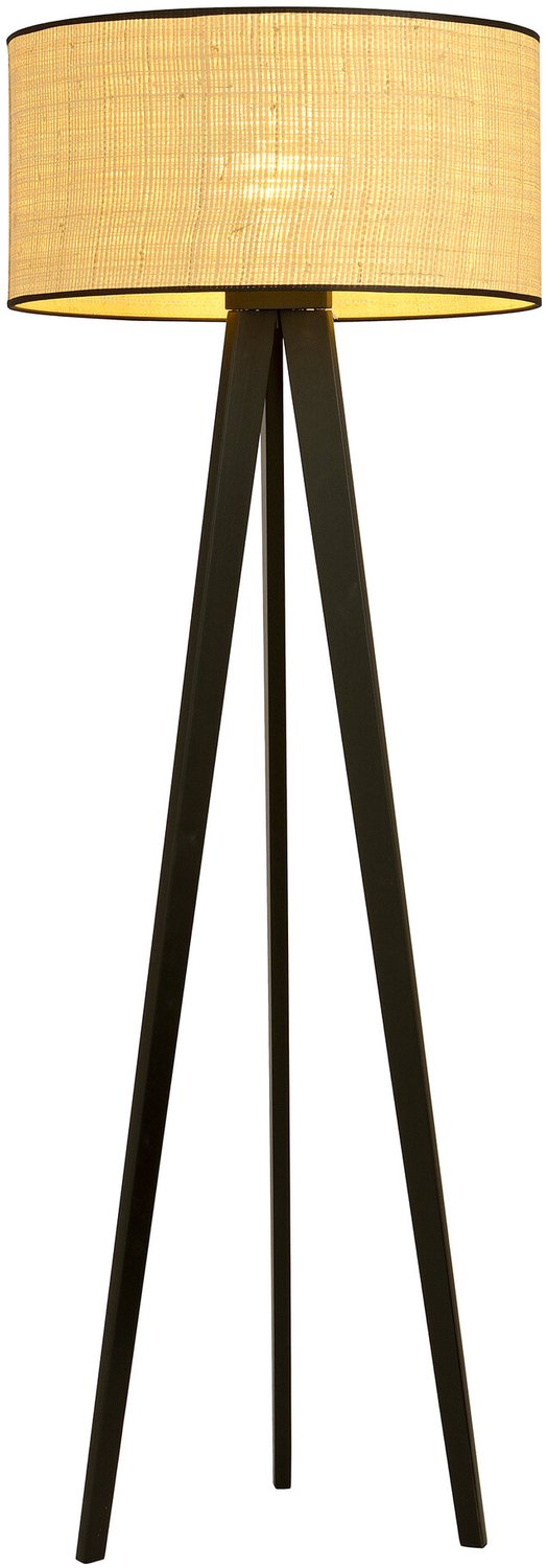 Emibig Varde 3 poot staande lamp met textielkap koker 1x E27 - Perfect voor een stijlvolle inrichting