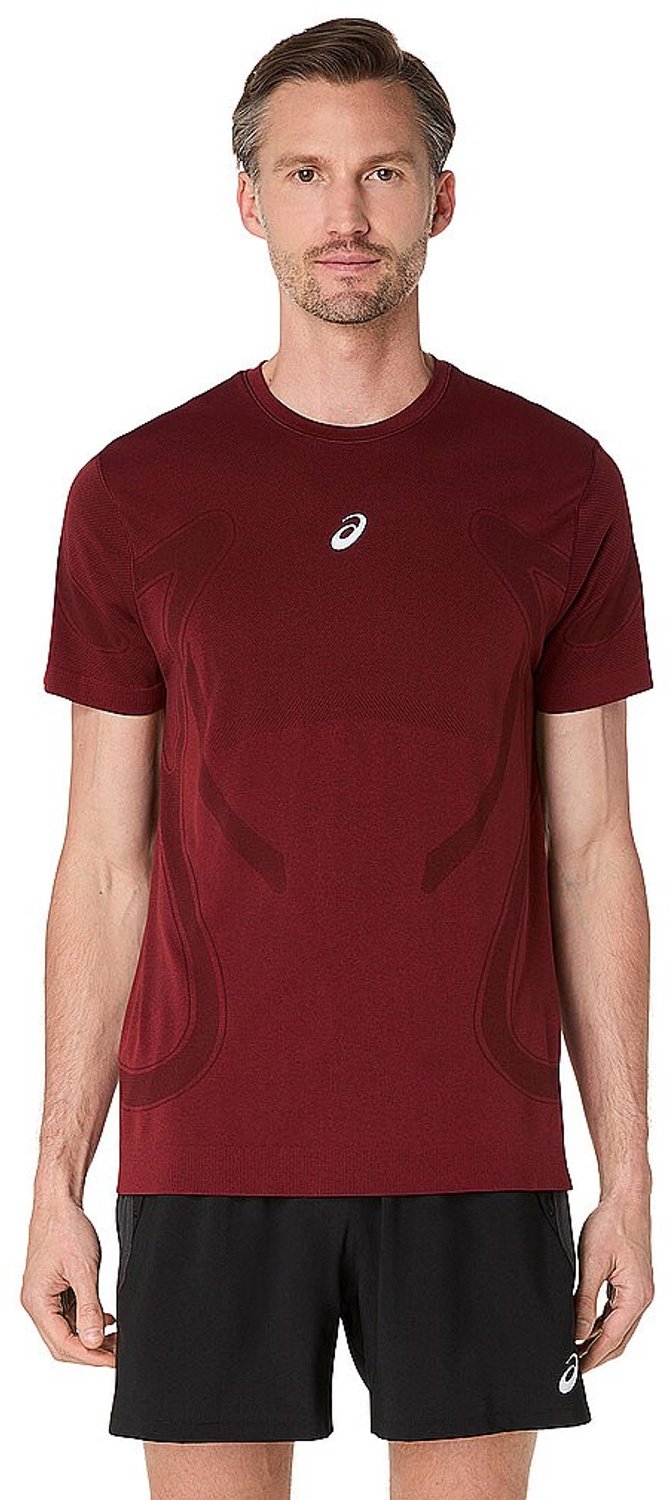 ASICS ROAD SEAMLESS SS Hardloopshirt met korte mouwen Donkerrood