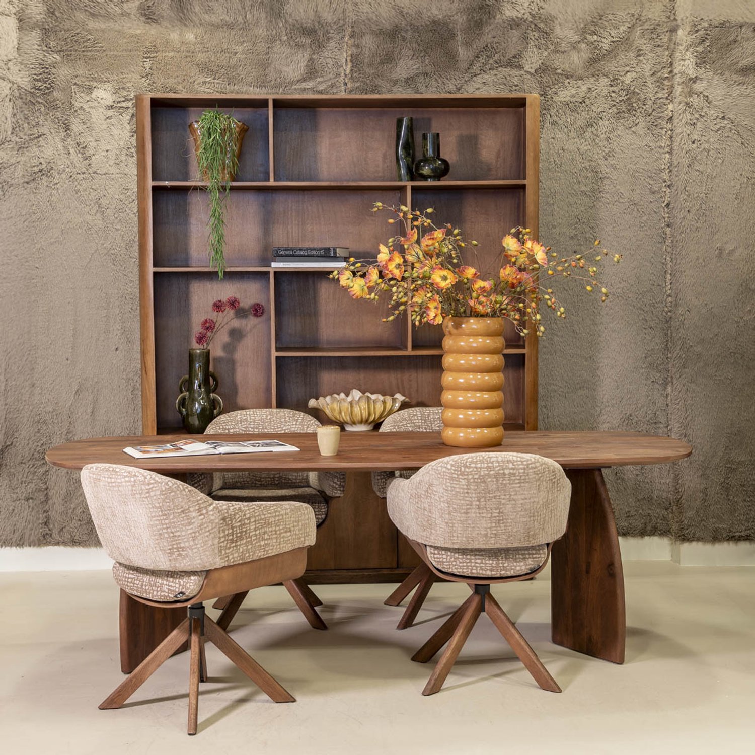 DÉJA Living Eettafel Majada - Deens Ovaal Donkerbruin Hout - 300x100x76cm