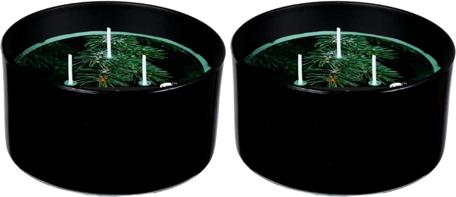 SPAAS Geurkaars 3-wiek - Forest Breeze - Ø13.8cm - circa 28u - 2 kaarsen Smaragdgroen