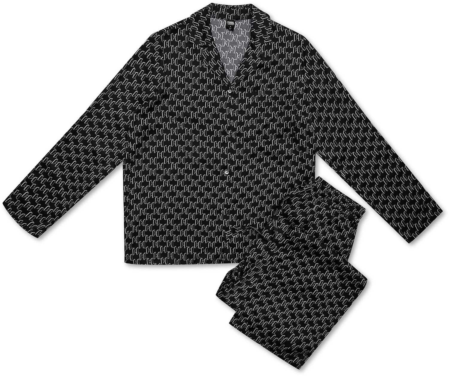 ESOTIQ Karl Lagerfeld Monogram - Damespyjamaset - Zwart