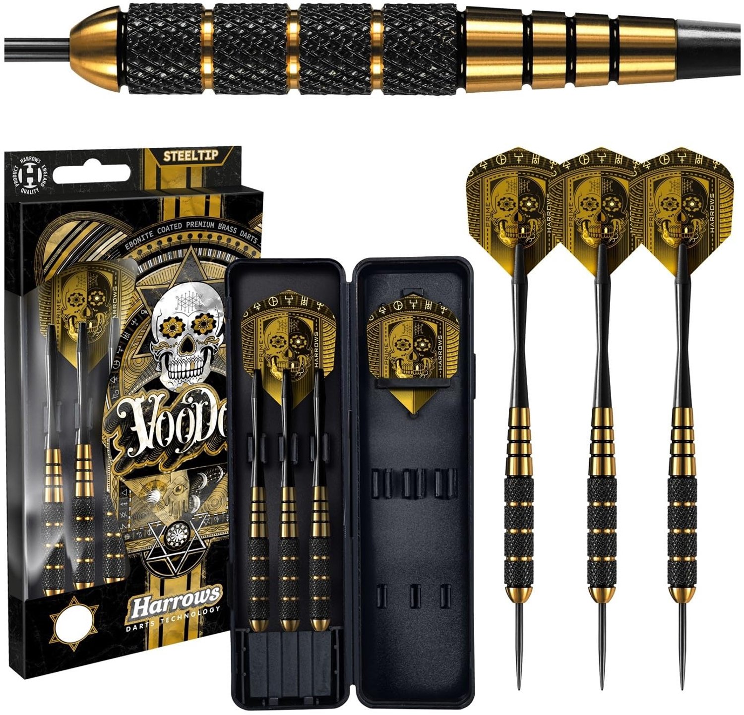 dartset van messing stalen tip