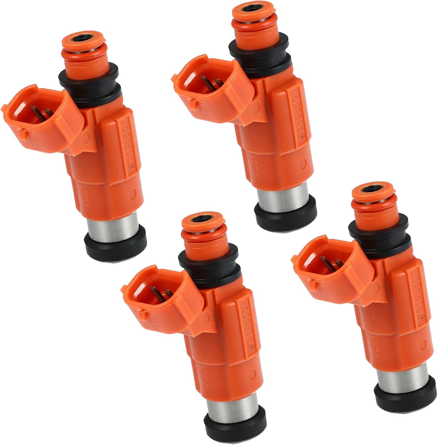 Brandstofinjector set van 4 - geschikt voor Yamaha 115 pk en Chrysler 3.0L - metaal kunststof oranje - Vemera
