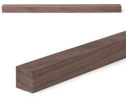 Walnoten houten lat - Profiel van massief hout - Voor meubelbouwprojecten - Vierzijdig geschaafd - 25 x 25 mm - Natuurlijk