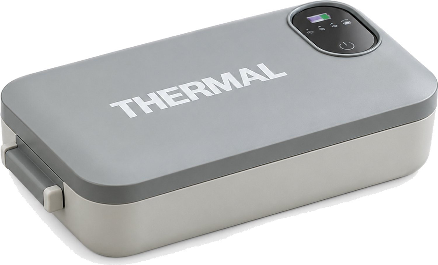 Elektrische broodtrommel met USB-aansluiting, grijs, binnenbak van 304 roestvrij staal, 15 W