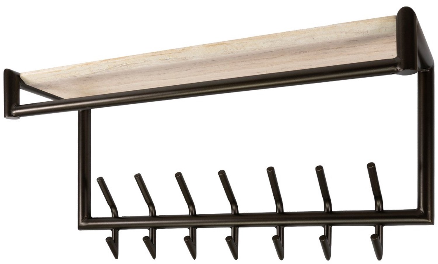 Fraaai - Felice kapstok 2x7 haken - bruin