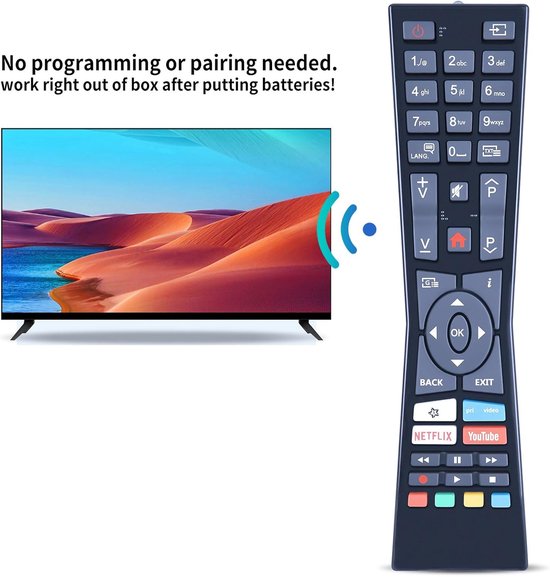 New RM-C3337 Vervangende Afstandsbediening voor JVC 4K UHD TV LT-32VF52M LT-40VF52M LT-32VH52M LT-43VU63M LT-49VU63M - ShopVlot — afbeelding 3