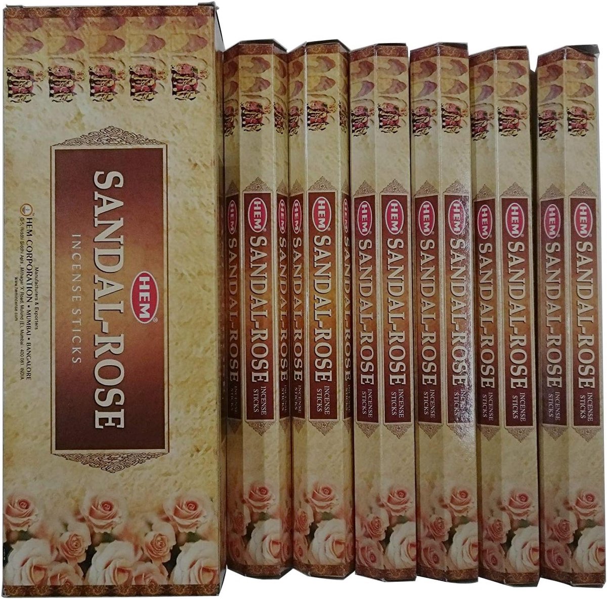 New: Hem Sandal Rose Hexa Incense Stick, 6packs X 20 Sticks= 120 Sticks - ShopVlot