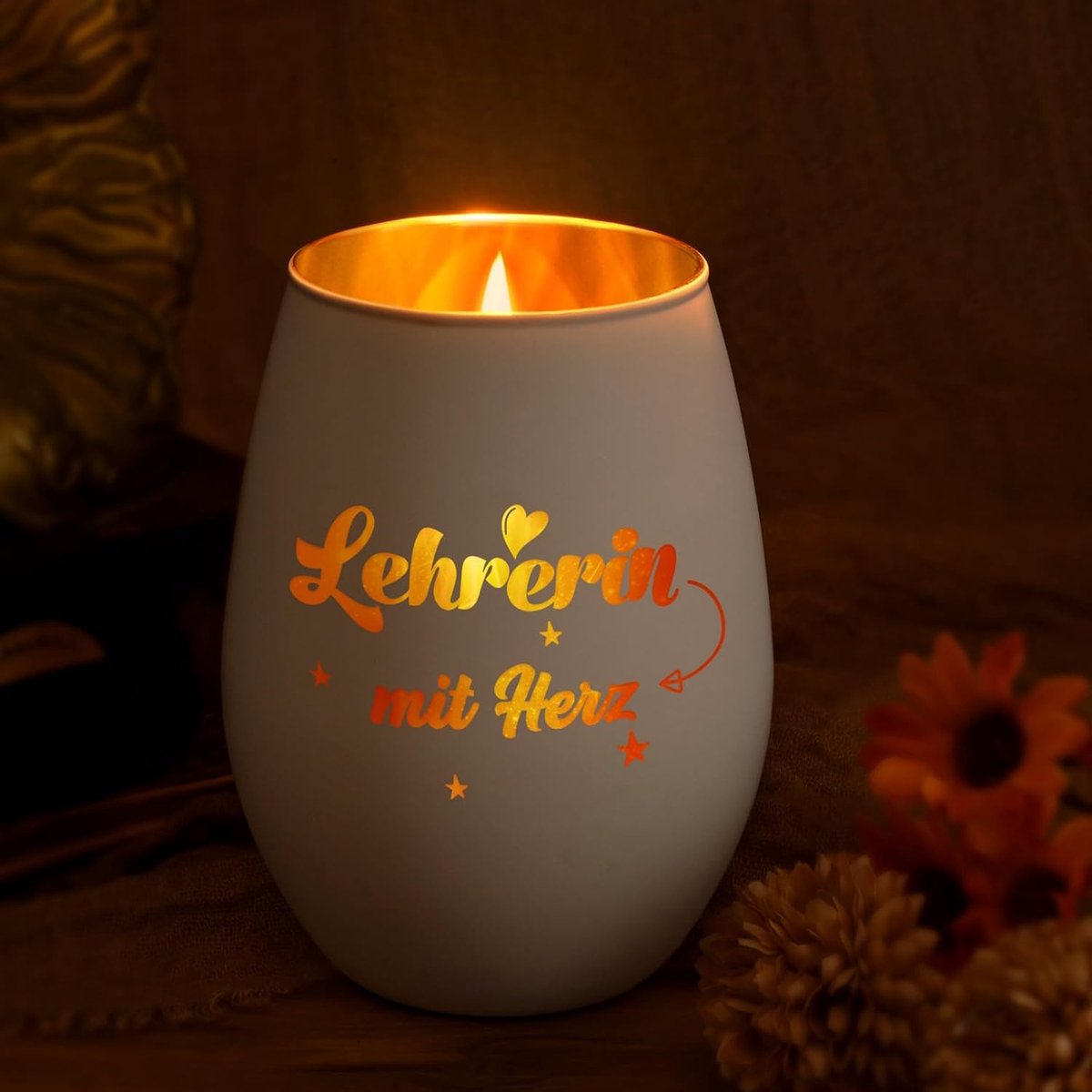 Joymaking Lantaarns met gravure - leraar met hart, windlicht geschenken voor leraren, bedankt mooie geschenken - ShopVlot