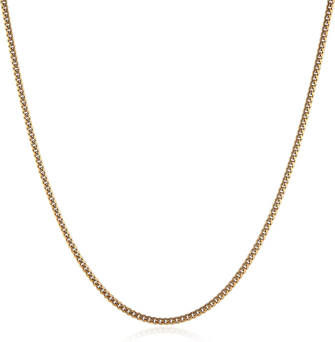 HZMAN 3.5 mm Cuban Chain for Men and Boys, Stainless Steel Gold Chain, Diamond Cut Hip Hop Link Chains, 61 - ShopVlot