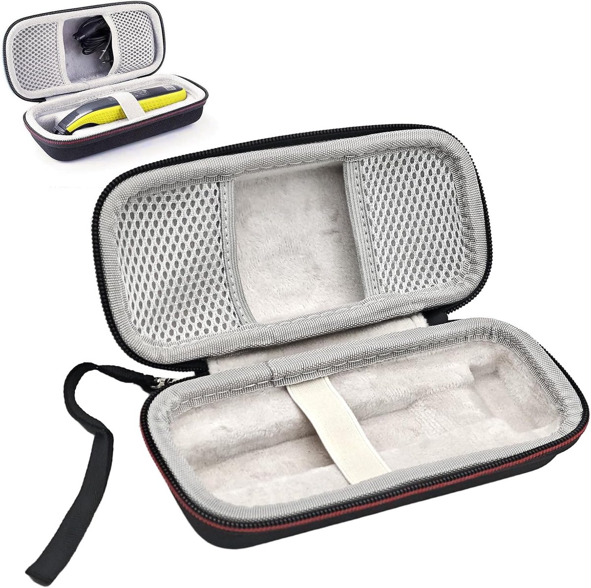 Tas voor Philliips O Blade, Philips Oneblade tas QP2520/30, QP2620/30, QP2520/65, zwart compacte reisetui, elektrisch scheerapparaat, stootvaste EVA-opslag