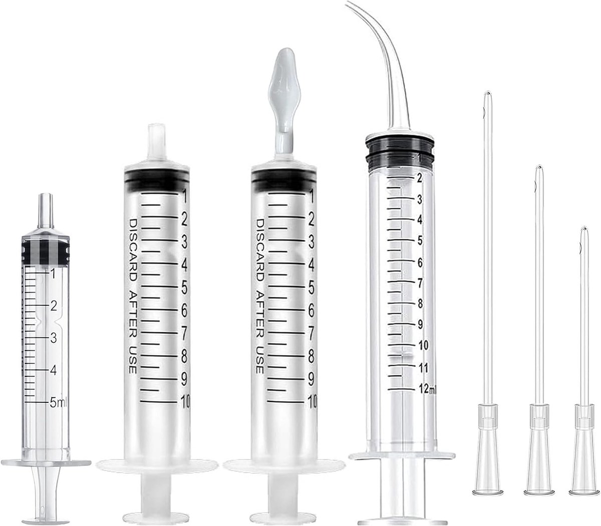 7 stuks voedslang voor jonge vogels, bevat een spuit, duivenaccessoires, vogelvoeding, spuit, handvoedingsgereedschap voor baby's, vogels en papegaaien, melk, water, medicijnen (C)