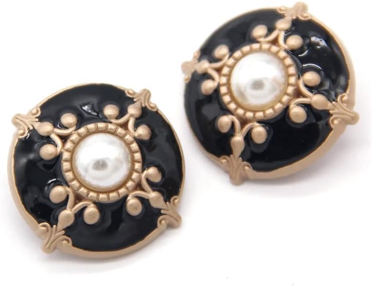 5 stuks Vintage Parelgouden Metaal Vrouwen Jas Knopen voor Kleding Garment Decoratieve Grote Knopen Naaibenodigdheden