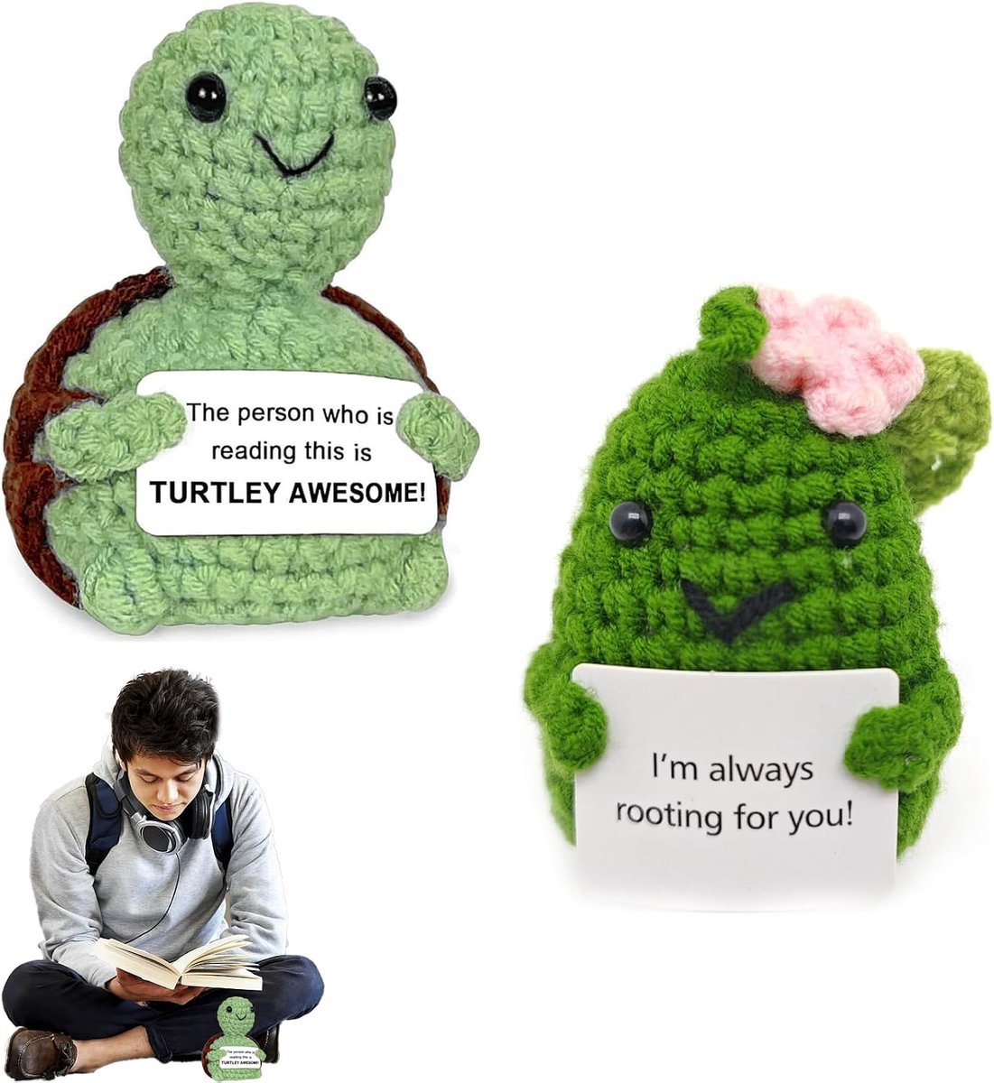 Schildpad Cadeau – Creatief Positief Symbool – Uniek Gelukspoppetje – Handgemaakt – Multifunctionele Geluksbrenger