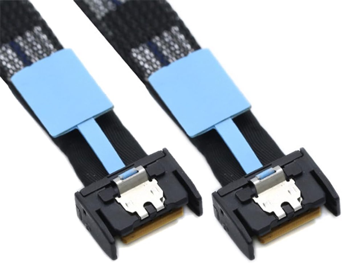 Xiwai PCI-E 5.0 MCIO Mini Cool Edge IO PCI-E 4i 38Pin Mannetje naar MCIO 4i SFF-TA-1016 Verlengkabel 50cm/1.6ft