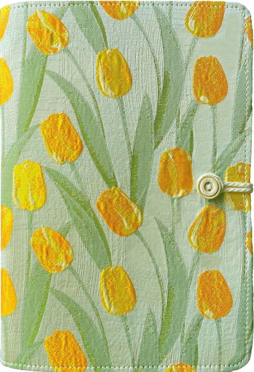 6 ringen, met bloemen geborduurd dagboek, navulbaar notitieboek, A5, stofhoes, 15x20 cm, blanco papier, schetsboek, reisdagboek voor vrouwen, planner-ringband, tulpenbloemen