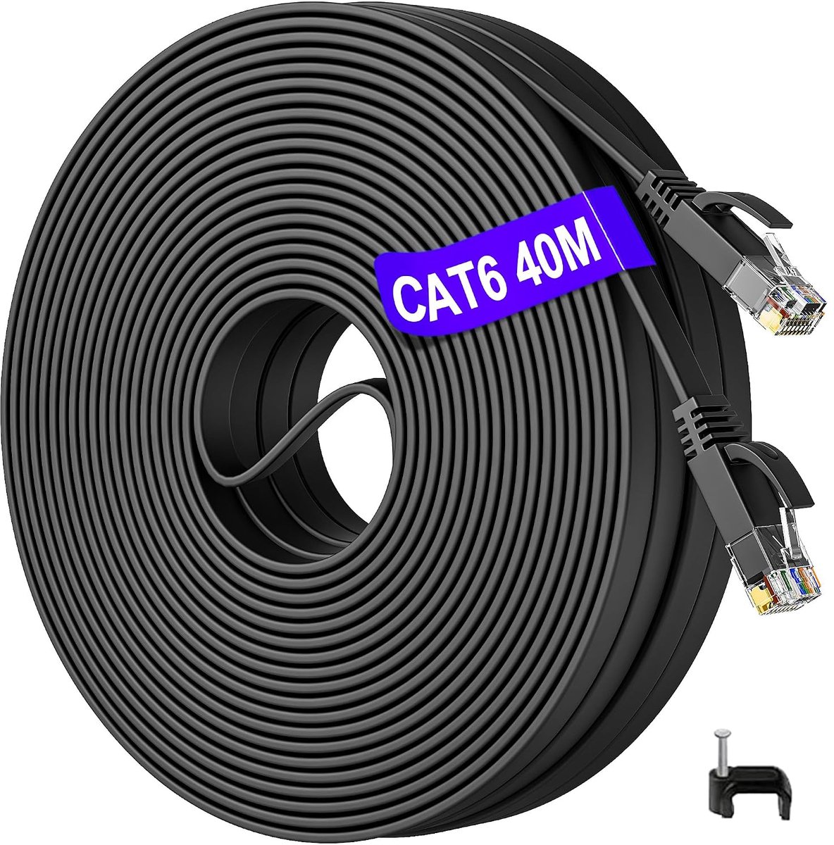 40m Cat 6 Ethernet Netwerkkabel Plat Hoge Snelheid Internet kabel