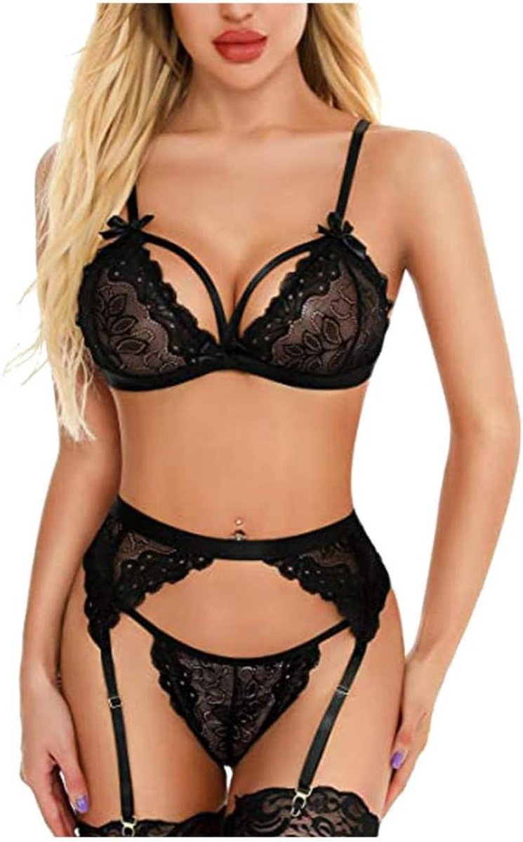 Dames Vrouwen Lace Sexy Lingerie Backless Lingerie BH en G-string Set