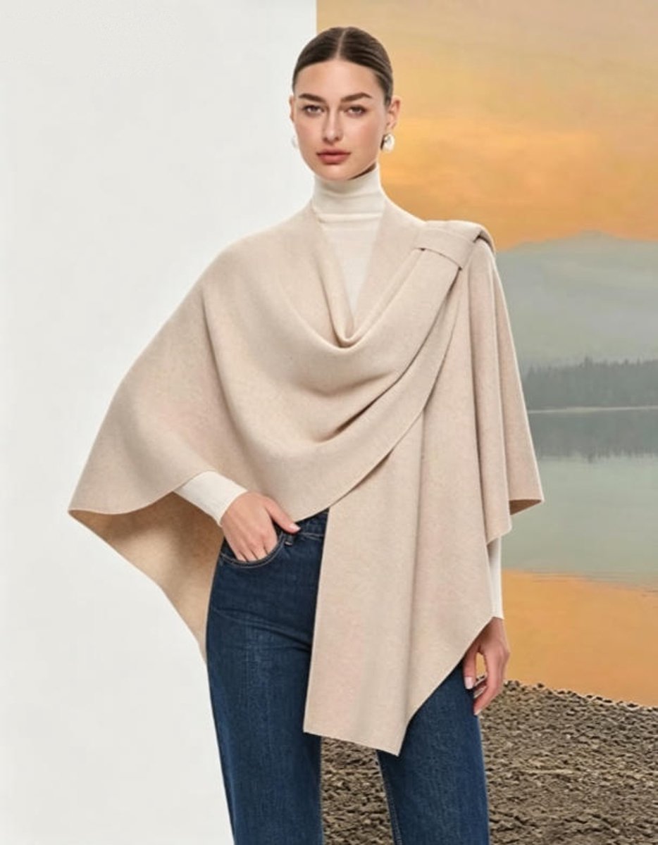 Wol Blend Sjaal –Effen Gebroken Wit – Off White- Superzacht, Warm & Ademend – Premium Dames Sjaal