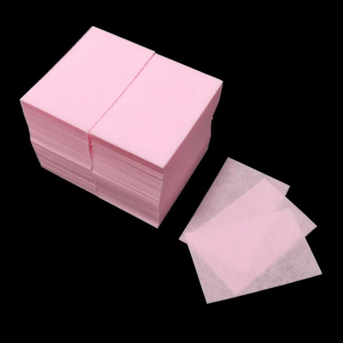 1200 stuks - Pluisvrije doekjes - Doekjes zonder pluis - Nail wipes - Lint wipes - Nageldoekjes gellak - Nagel doekjes - Nailcleaner - Celstof doekjes (Roze, 6 x 4 cm)