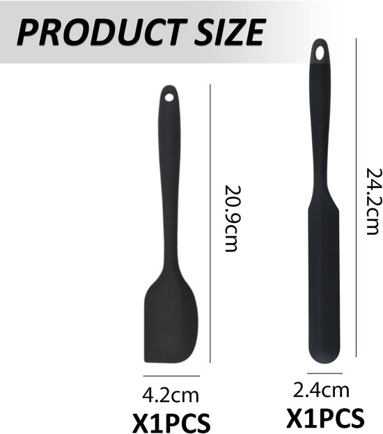Spatels, menggereedschap, bakaccessoires, keukengerei, hittebestendige spatel, boterspatel. — afbeelding 2