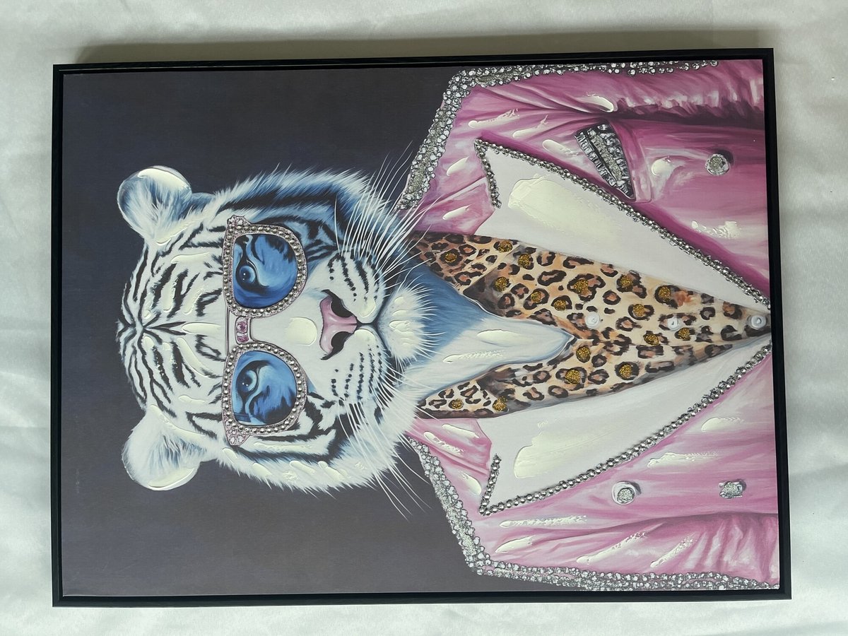 Schilderij cool tiger 60x80cm