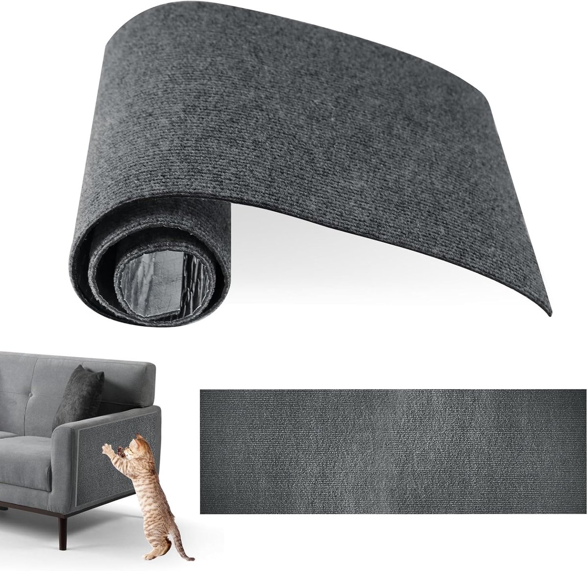 Krasmat voor katten, krasbescherming voor zitbank, 30 * 100 cm, krasbescherming voor wand, DIY kattenkrabpaal, voor katten, meubels, bank, deur, wand, kraswering