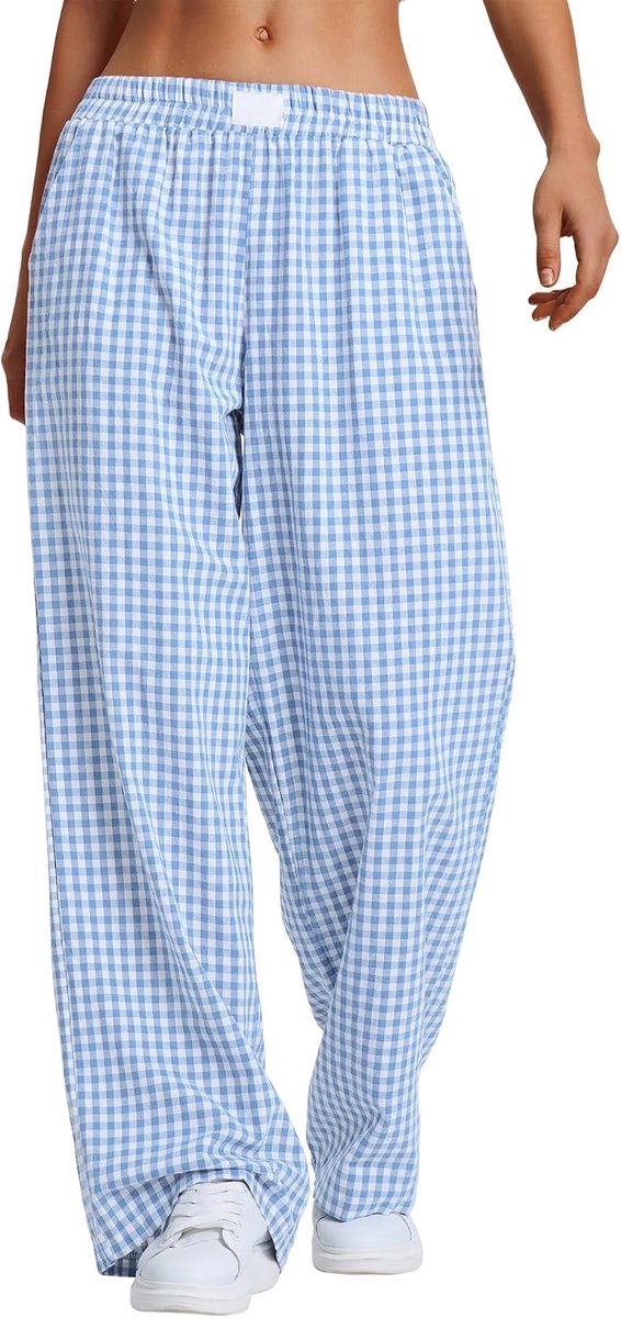 Damespyjama, zachte casual loungewear, zomer 2026, loungebroek voor dames, met zakken, katoenen nachtkleding