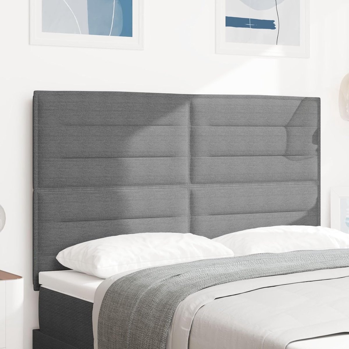 Effen Design Lichtgrijs 160 cm Corduroy Stof