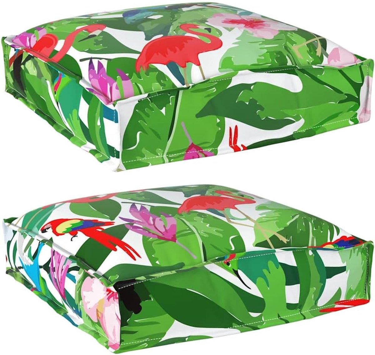 Set van 2, meerkleurig, 40 x 40 x 8 cm, Oxford-stof, waterafstotend, vierkant, zitkussen van Oxford-weefsel met polypropyleenvulling, voor woonkamer en tuin