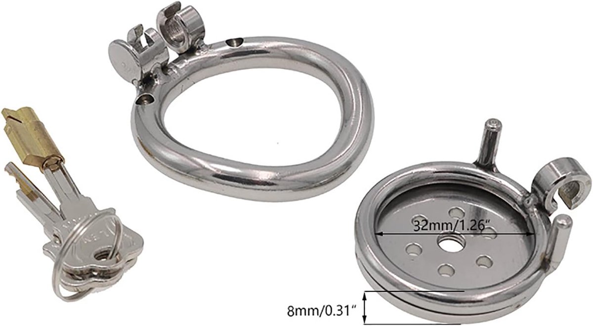 Chastity Cage Metal Male Chastity Device Cock Cage with Dark Lock Design BDSM Bondage Penis Cage Sex Toys for Couples (L) — cadeau in Cadeau-ideeën - foto 6