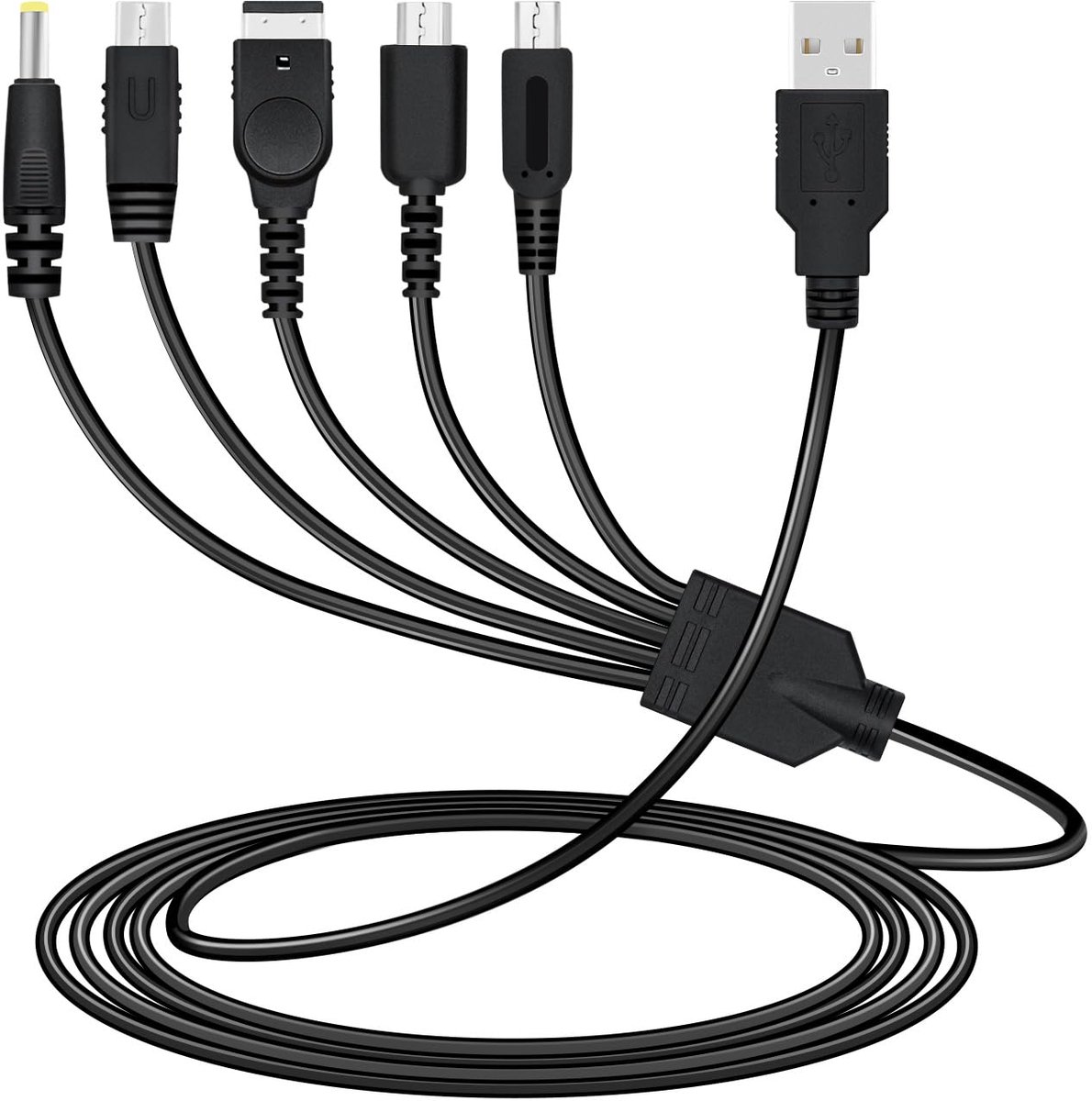 5-in-1 USB-oplaadkabel voor New 3DS XL 2DS NDS Lite GBA SP PSP 3000