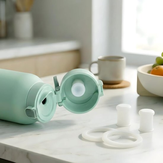 Flessenwarmers accessoireset, siliconen lekbescherming, stop en afdichtringen, compatibel met Momcozy 500 ml, draagbare babyflessenwarmer, BPA-vrij — afbeelding 4