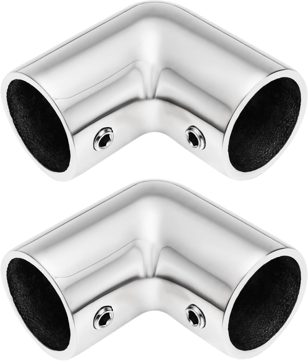2Pcs 316 Rvs Marine Boot Jacht Hand Rail Voor Schip Boot 90 Graden Elleboog