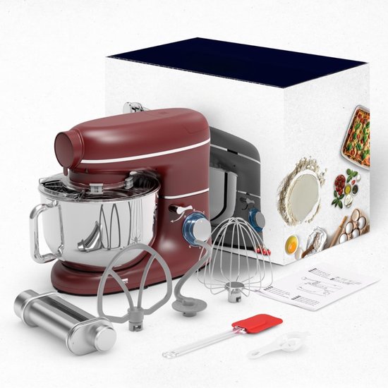 Kavo Deegmachine - Mixer met Kneedhaak - Kneedmachine - Rood - 38cm x 32cm x 24cm van Kavo — afbeelding 5