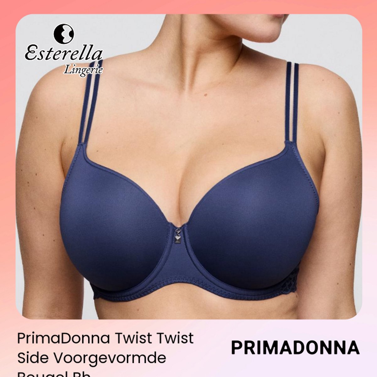 PrimaDonna Twist Twist Side Voorgevormde Beugel Bh 0242570 Indigofera - maat EU 75F / FR