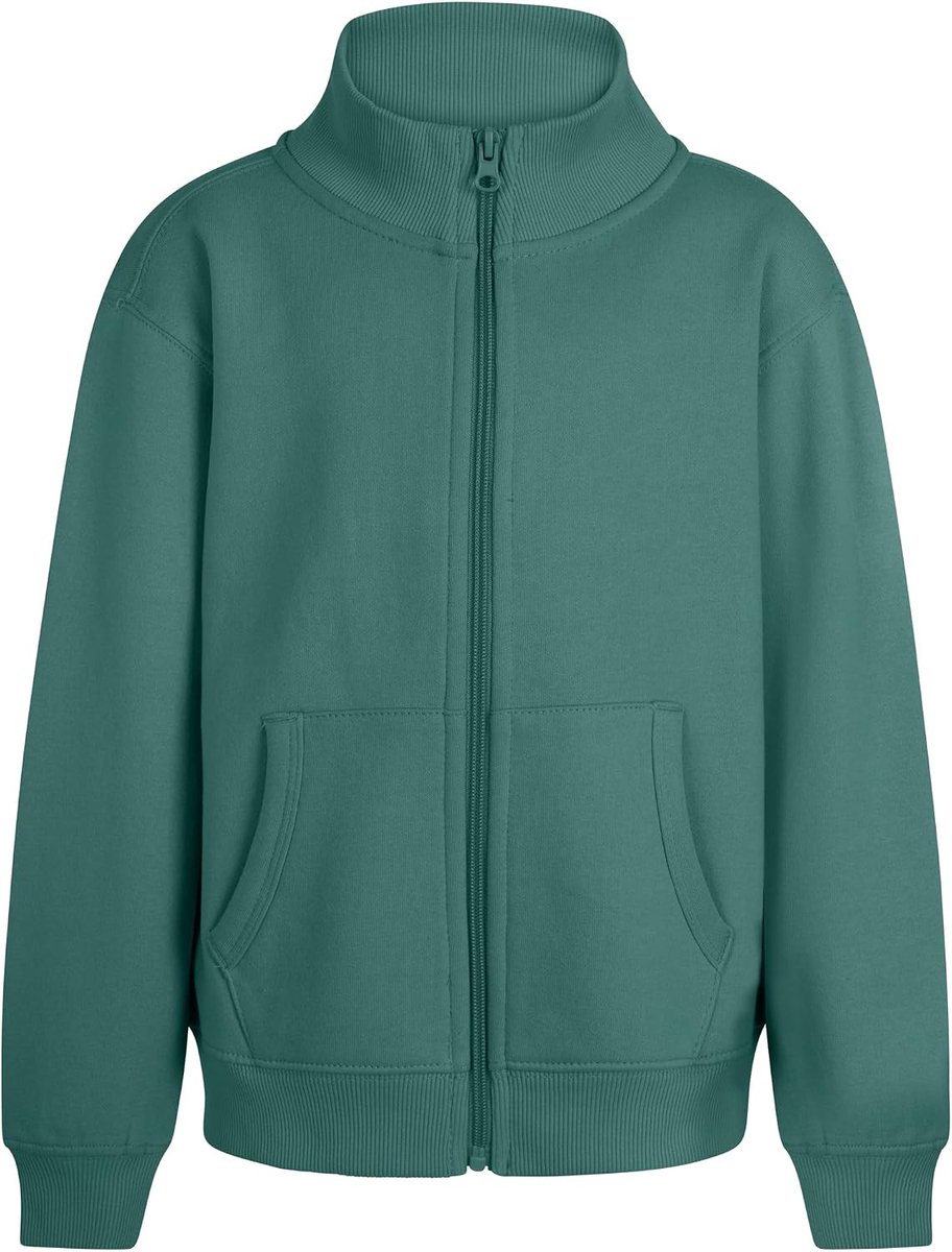 SZ270K Cooper Kids Sweatshirt voor kinderen, met ritssluiting, blauwgroen, maat 1/2, Blauwgroen, 1-2 años