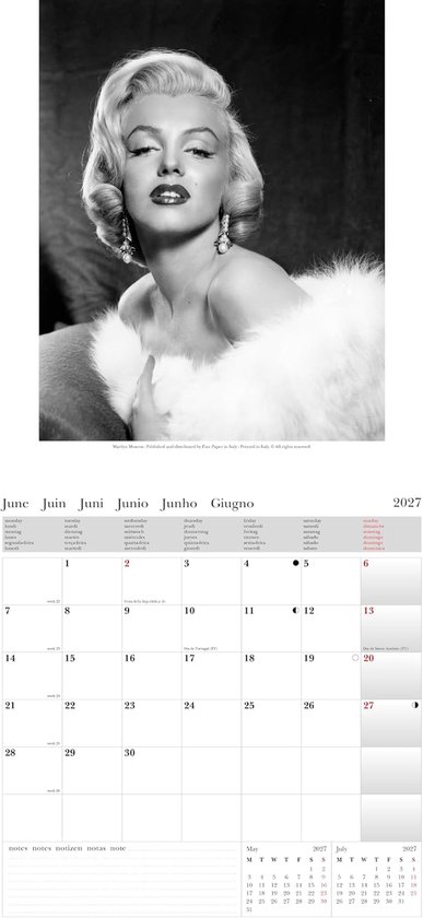Marilyn Monroe Kalender 2027