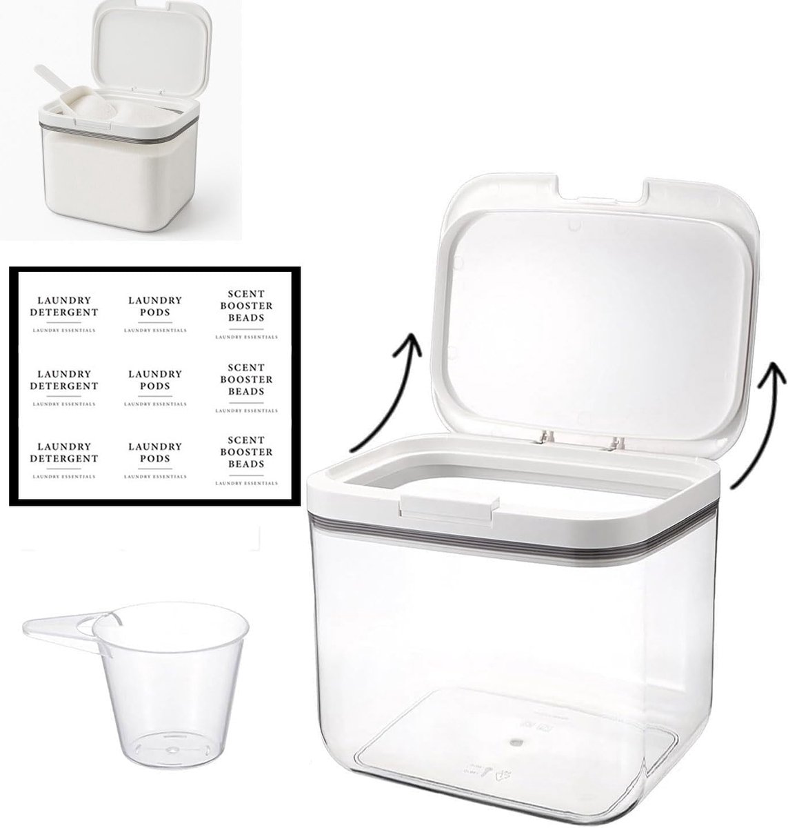 Opbergdoos, wasmiddeldoos, waspoeder box, 4,5 l