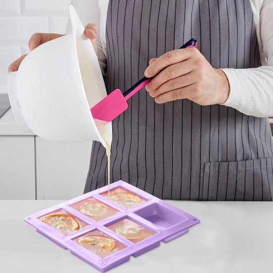Zeepvormen van siliconen, 3 stuks handgemaakte zeepvorm, doe-het-zelf siliconen vorm, accessoires voor het maken van zeep, zachte anti-aanbak, cupcake, muffin, bakvorm, zelfgemaakte handwerk — afbeelding 4