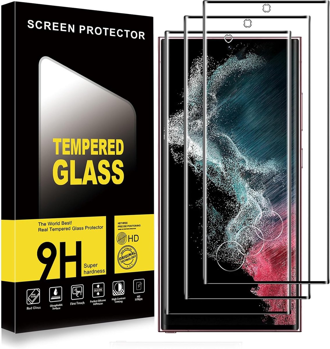 3 stuks pantserglas voor Samsung Galaxy S22 Ultra