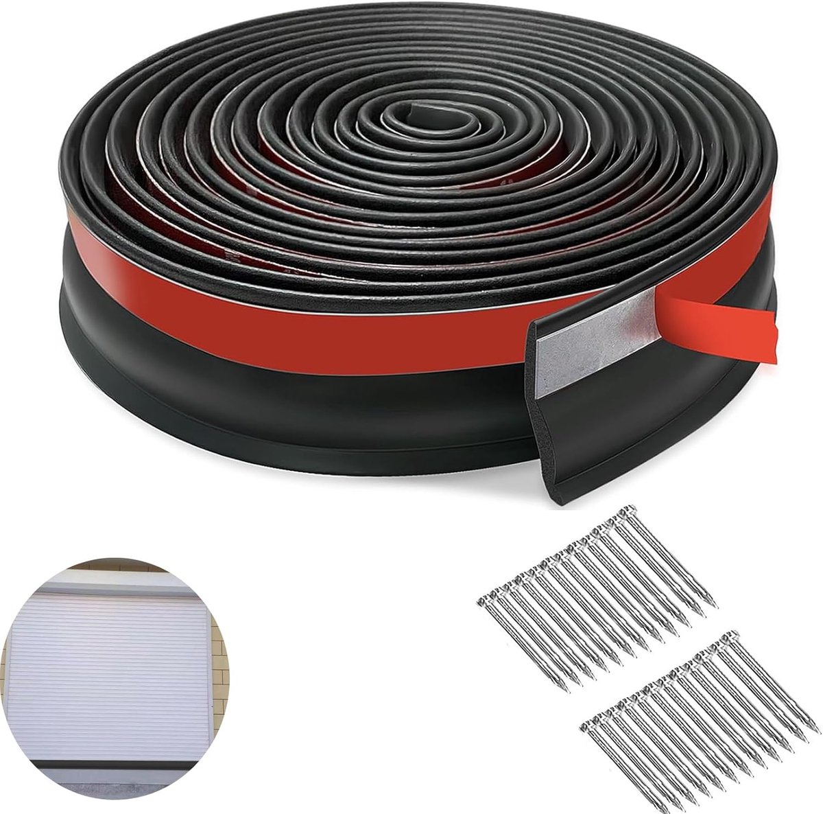 6 m Garage Door Seal for Swing Door, Rain Door Threshold, Universal Garage Door Seal, Replacement Strips - ShopVlot